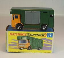 Matchbox Superfast Nr. 17 Horse Box orange/green/gray schmale Räder H-Box #1586