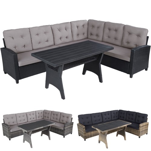 Poly rattan lounge sitzgruppe - rattan,