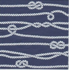 3 Servietten ~ Seemannsknoten Seil Tau Schiff Meer maritim