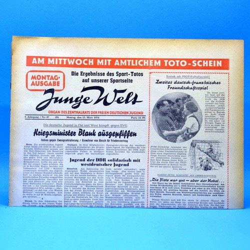Junge welt 1954 - welt, 15.03.1954