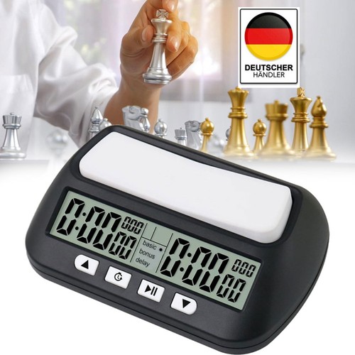 Schachuhr schwarz digital - schwarz,