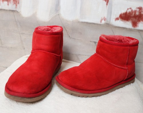 Rote ugg echt wildleder fell - wildleder,