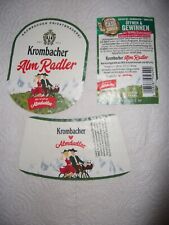 Bieretikett  - Krombacher  "Alm Radler" - Almdudler