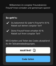 Congstar Freundeskreis Rabattcode 10% Rabatt auf deinen Handyvertrag - Dauerhaft