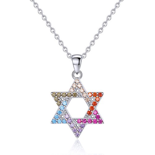 925 sterling silver hexagramm - silver,