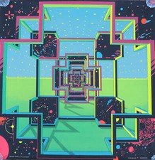 1970 Clark Richert Serigraph Blacklight Poster 5008 Easter Morning - vintage