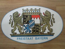 Freistaat Bayern Wappenschild Werbeschild Werbung 67cm l x 42cm h Dekoration
