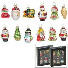 Christbaumschmuck Glas Anhänger Weihnachtsfiguren 12-tlg. Set je 5 cm