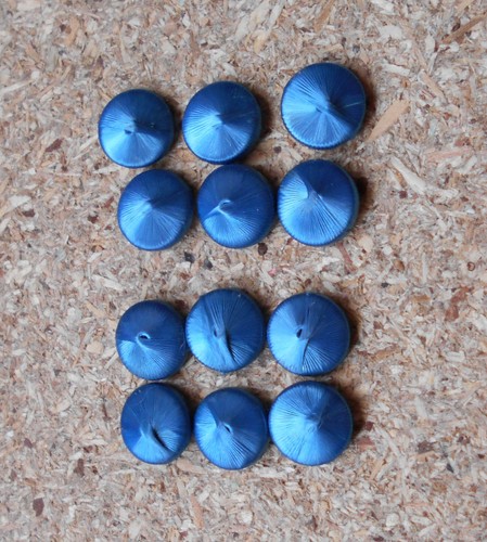 Alte seidenknöpfe 8mm blau - alte,