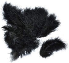 Meyco Marabu Federn in schwarz 17 Stück circa 10 bis 12cm lang