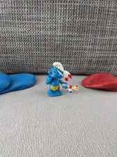 1x Indianer mit Friedenspfeife TOP Zustand  Schlümpfe smurfs (E008)