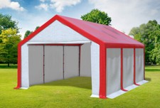 Partyzelt 4x6m Rot Weiß PVC
