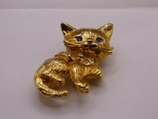 Modeschmuck Brosche vergoldet