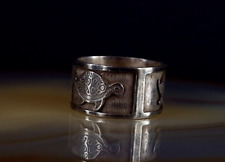 Ring Silber 925 Schildkröte 16,8 mm Bandring breit - niedlich & alltagstauglich 