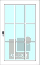 Sprossen zum Nachrüsten - Fenster - Kunststoff selbstklebend weiß mit Kreuz /A