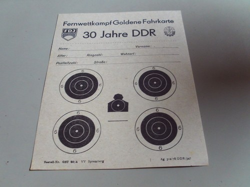 Alte schießscheibe ddr gst - alte,