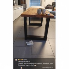 Metall Tischbeine 2er Set, Sitzbank & Tischgestell, DIY, Industrial, schwarz