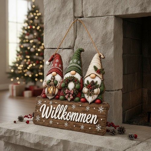 Weihnachtsdeko tür holzschild - weihnachtsdeko,