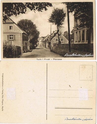 Ansichtskarte sayda pfarrgasse - ansichtskarte,