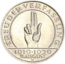 Weimarer Republik 3 Reichsmark
