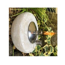 XL Gartenfackel  Ölfackel Öllampe Garten Fackel Tischlampe Steinguss / Edelstahl