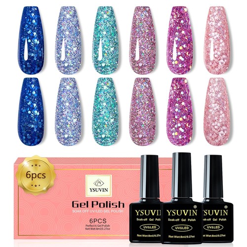 Glitzer gel nagellack - uv,