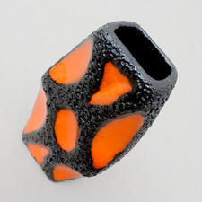 Vase Fat Lava Deutsche Studio Keramikvase Roth Ceramics Modell 309 Raute 1970er