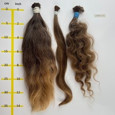 Europäisches Echthaar Rohhaare  grau mind.100 Gr 35-40cm - 35072532