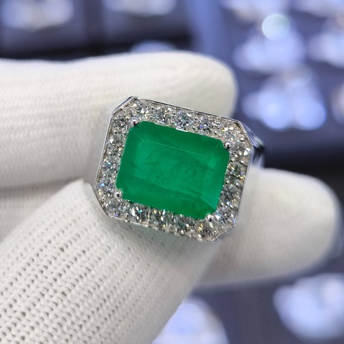 Gia 5ct smaragd diamant - diamant, ring