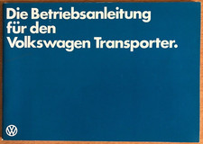 Volkswagen VW Betriebsanleitung Bus, Bulli, Transporter, Typ 2, 1982, neuwertig