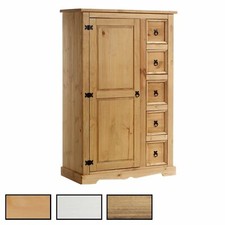 Brotschrank Wäscheschrank Schrank Highboard im Mexiko Stil Kiefer 1 Tür