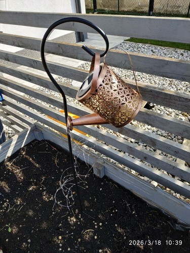 Solarlampe gießkanne mit - solarlampe,