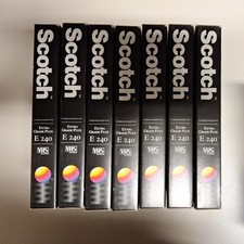 7 Stück  VHS Video Kassetten / Leerkassetten 240 Minuten    SCOTCH