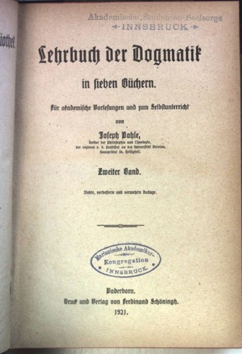 Lehrbuch der dogmatik - der,