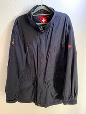 Wellensteyn "Golfjacke" Herren Parker Winterjacke ohne Kapuze Gr. L Navyblau
