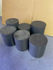 PVC grau, D 90mm, L 93mm - 123mm, 6 Stück, Kunststoff, Rundmaterial, Halbzeug