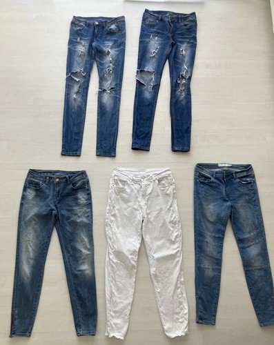 Jeans blau weiß - jeans,