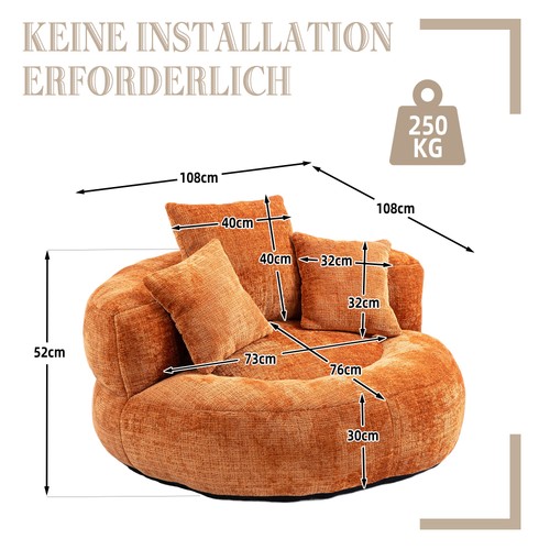 Ergonomischer lazy sofa - lazy,