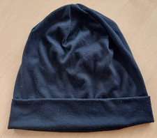 Beanie Schwarz Viskose Chemo Mütze gut erhalten 28 cm