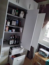 Kleiderschrank, Dielenschrank, Vorratsschrank, Lack weiß, sehr guter Zustand