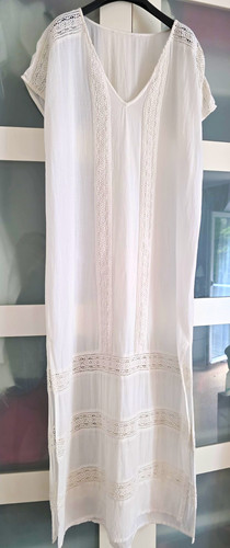 Neues zara maxikleid weiß mit - weiß,