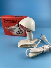 Leselampe Buchleselampe Klemmlampe 202 Elfenbein, von Hergil, vintage wie neu !
