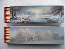 2 Streichholzschachteln groß  "Winter"