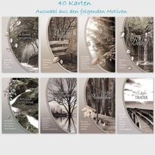 40 Stück Trauerkarten