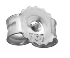 750 ECHT WEIßGOLD *** 1 x Ohrmutter Gegenstecker Ersatzteil für Ohrstecker Gold