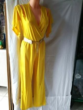 k306 NEU Oversiz M 38 L 40 Maxi Overall Gelb Jumpsuit Einteiler Hosenanzug Dame 