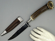 Solingen: Messer mit Rehkrone/ Trachtenmesser/ Jagdmesser/ Jagdnicker unbekannt