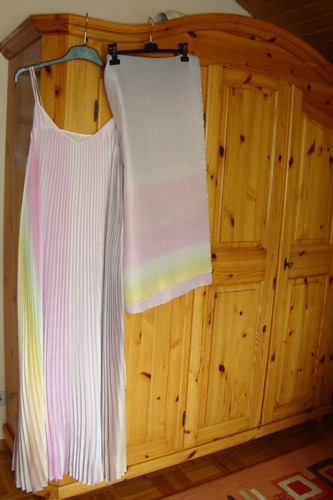 Plissee maxi kleid - maxi, von