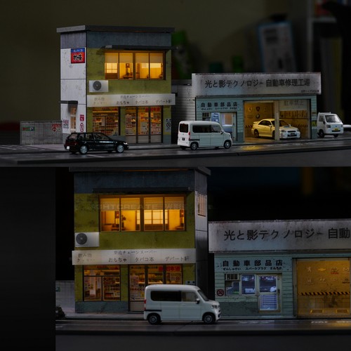 Diorama garage - 1:64,