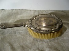 Schöne Historismus Bürste  Kleiderbürste Silber 800 geprüft Empire Biedermeier